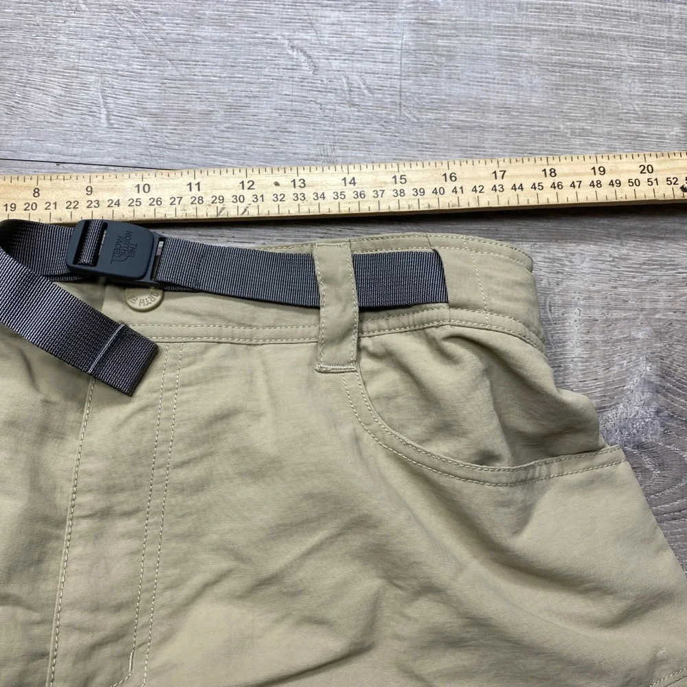 The North Face Convertible Pants Mens L Tan Khaki Zip Off Hiking Trail Outdoor